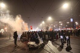 Fans Marokko vieren bereiken halve finale WK op Mercatorplein