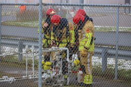 Gaslek langs A1 bij Muiden