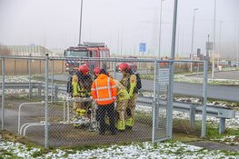 Gaslek langs A1 bij Muiden