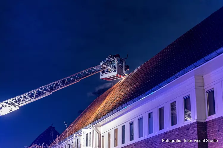 Brand op zolder van woning