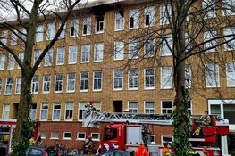 Veel schade bij brand in woning Willem de Zwijgerlaan