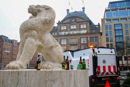 Supporters laten rommel achter op De Dam