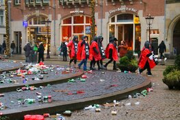 Supporters laten rommel achter op De Dam