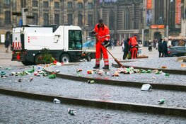 Supporters laten rommel achter op De Dam