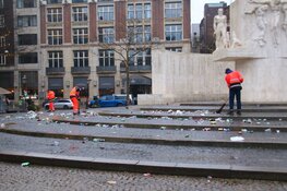 Supporters laten rommel achter op De Dam