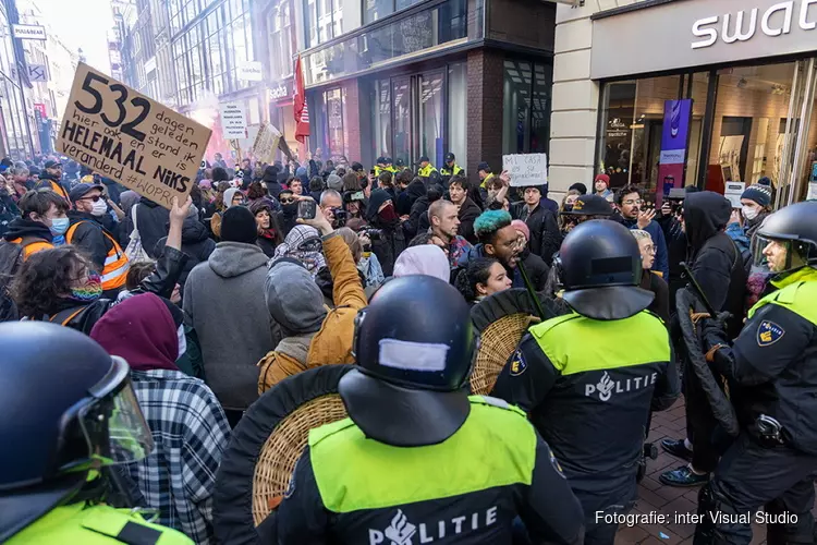 Ondanks kleine ongeregeldheden, goed verloop demonstratie Woonprotest