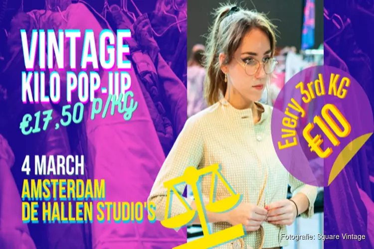 Unieke vintage shop-ervaring op Square Eight&#39;s Vintage Kilo Pop-Up in Amsterdam!