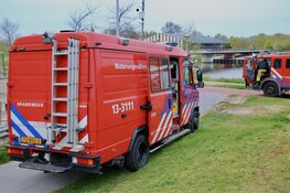 Persoon te water in Amsterdam-Noord