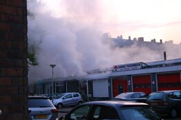 Brand bij garagebedrijf in Amsterdam
