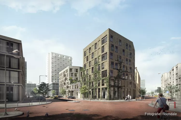 Bouw woningcomplex The Rock (Weespertrekvaart) vordert gestaag