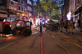 Brand in Spuistraat in Amsterdam