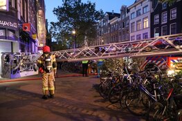 Brand in Spuistraat in Amsterdam