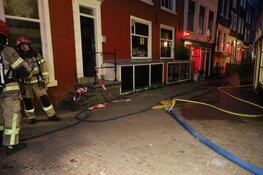 Brand in Spuistraat in Amsterdam