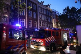 Brand in Spuistraat in Amsterdam