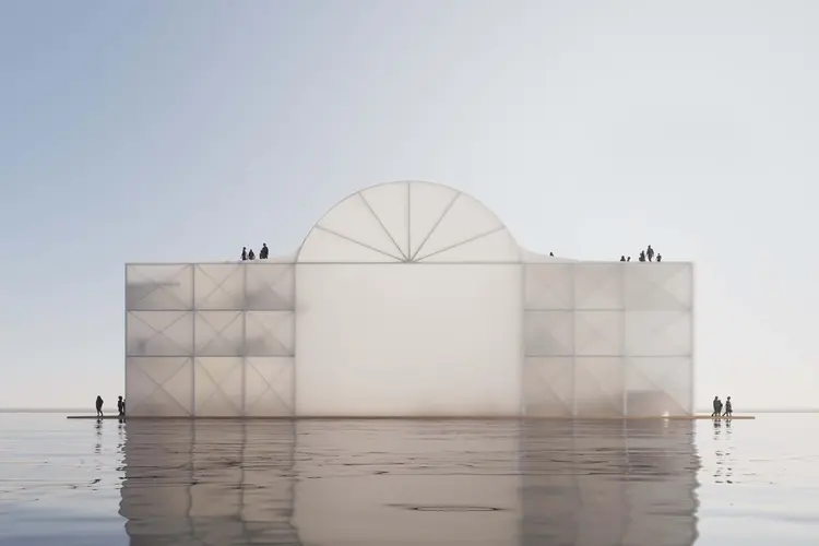 Amsterdammers bouwen drijvende kathedraal van stedelijk afvalmateriaal