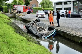Auto te water in Amsterdam-Zuidoost