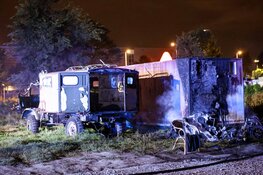 Voertuigbrand aan de Westpoortweg in Amsterdam