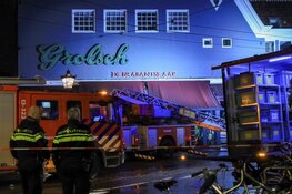 Brand bij horecagelegenheid aan het Spui in Amsterdam