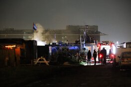 Brand in caravan in Amsterdam