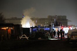 Brand in caravan in Amsterdam