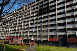 Woningbrand op zesde etage aan Geldershoofd