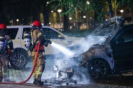 Elektrische auto uitgebrand in Amsterdam Nieuw-West