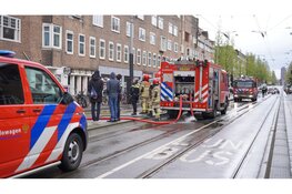 Brand op balkon van woning in Rijnstraat Amsterdam-Zuid