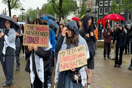 Pro-Palestina demonstratie bij Booking.com