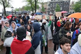 Pro-Palestina demonstratie bij Booking.com