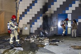 Schade door brand in container aan de Botterweg Diemen
