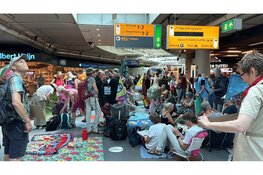 Demonstratie op luchthaven Schiphol door Extinction Rebellion
