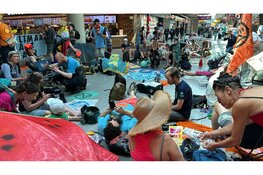 Demonstratie op luchthaven Schiphol door Extinction Rebellion