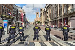 Mobiele Eenheid in aftie bij Pro-Palestinademonstratie in Amsterdam