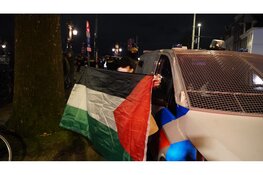 Tegen demonstranten weggestuurd in Amsterdam