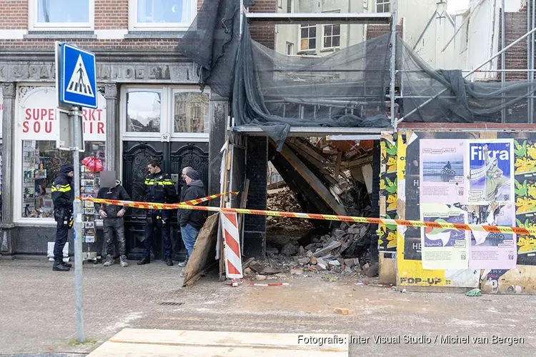 Grachtenpand Amstel stort in bij werkzaamheden in Amsterdam