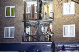 Grote brand op balkon Frans Naerebouthof