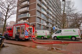 Brand in flatwoning Loenermark in Amsterdam