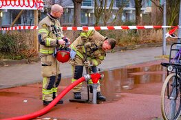 Brand in flatwoning Loenermark in Amsterdam