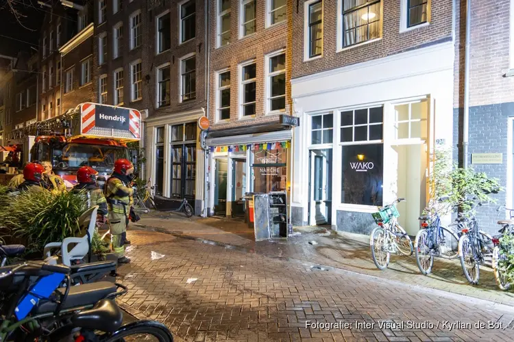 Brand in "Smokehouse" in centrum van Amsterdam