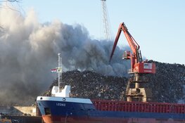 Brand op schroothoop Westelijk Havengebied
