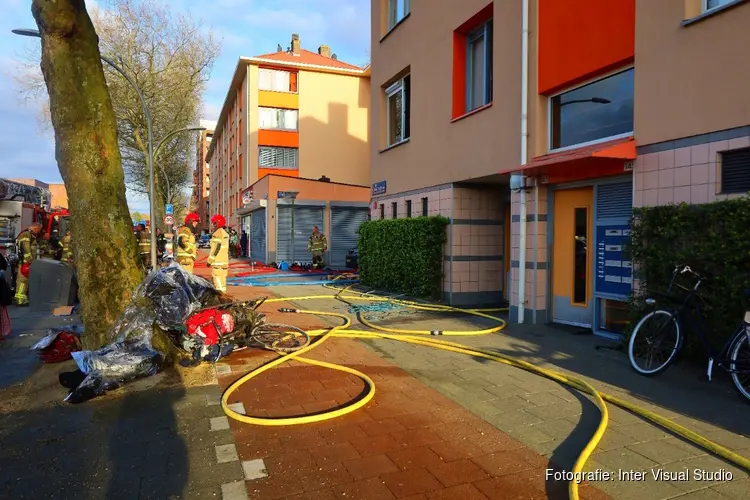 Flinke brand in kelderbox in Amsterdam