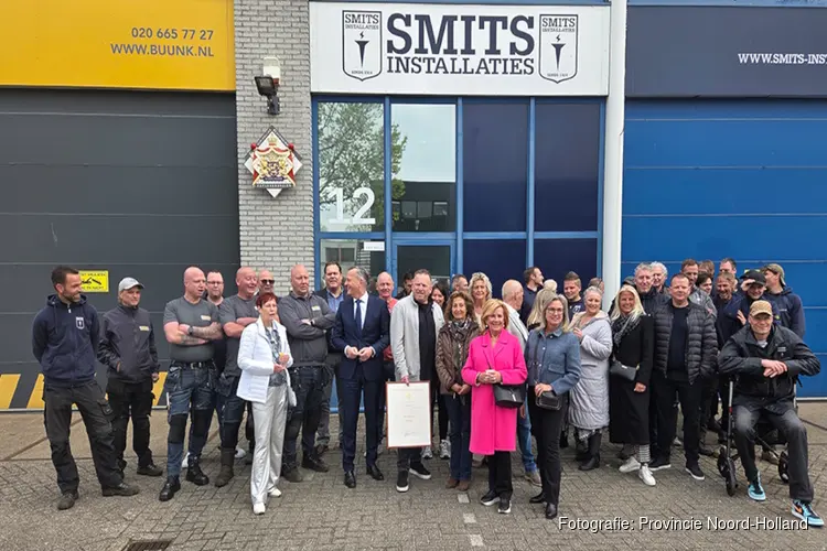 Predicaat Hofleverancier voor Smits Installaties uit Amsterdam