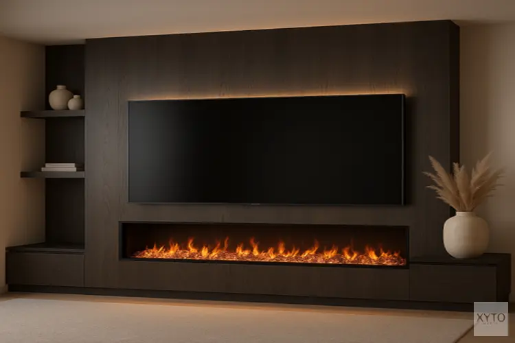 De trend van 2025: strakke TV-wanden zonder haard