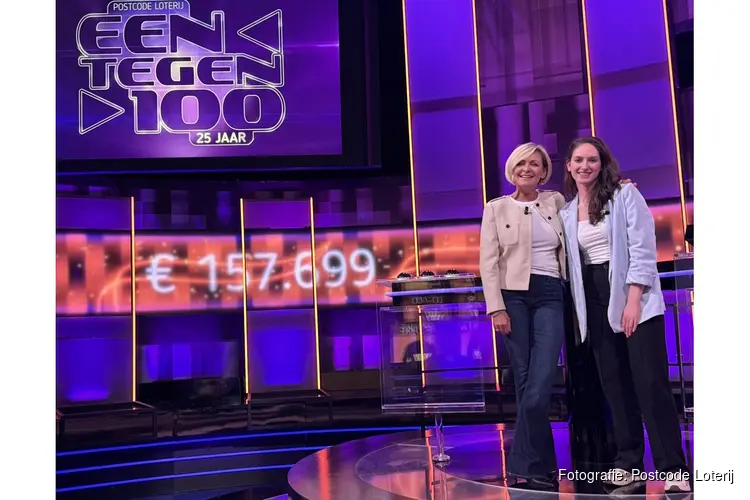 Myrthe uit Amsterdam wint 157.699 euro tijdens jubileumseizoen Postcode Loterij Eén tegen 100