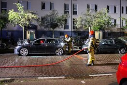 Meerdere voertuigen beschadigd bij autobrand Lex Althoffstraat