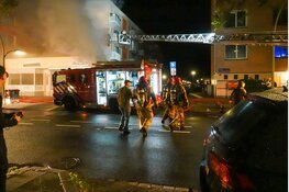 Uitslaande brand bij viswinkel Lieven de Keystraat