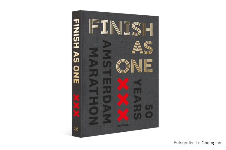 Limited edition boek Finish As One eert 50 jaar Amsterdam Marathon