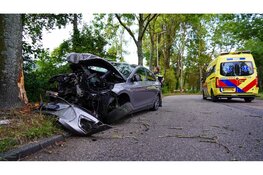 Auto knalt op boom in Noord, bestuurder zwaargewond