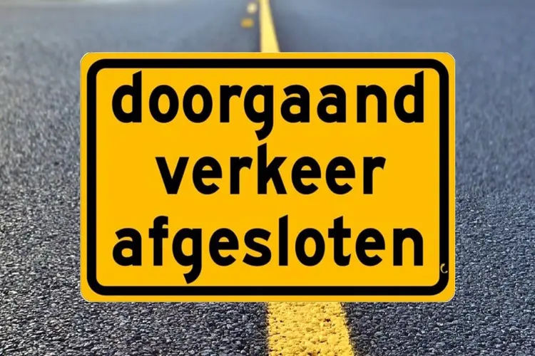 Afsluiting deel Fokkerweg (N232) in Oude Meer op 27 september 2025