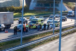 Motorrijder gewond bij ongeluk op de A1 bij Muiderberg